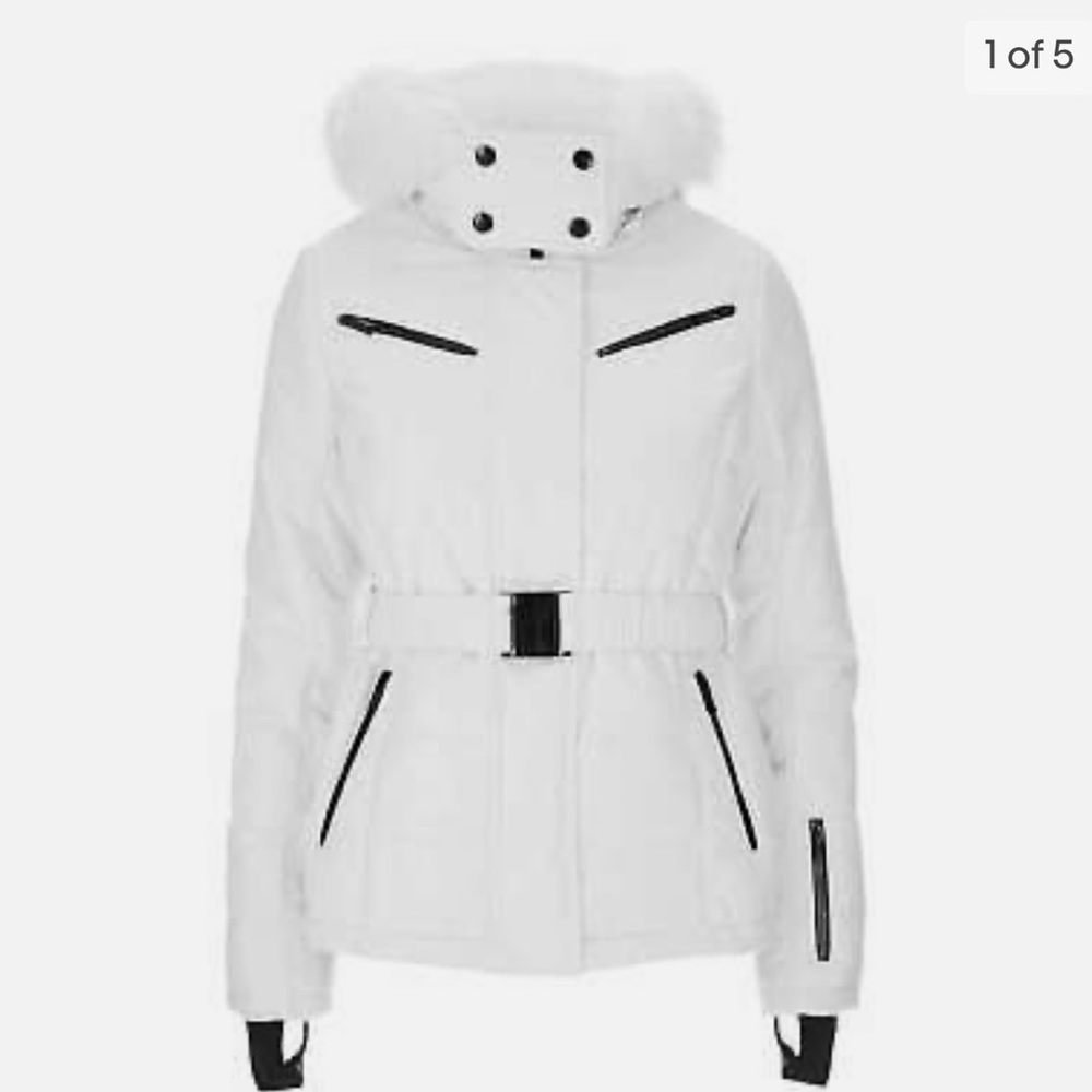 Topshop Sno Ski Collection Ski Jacket with fur-lined hood